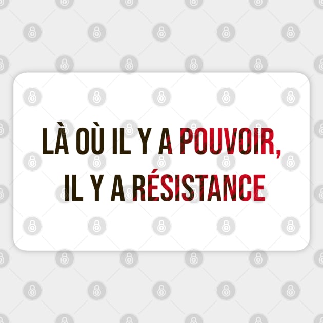 'Where there is power, there is resistance' - Foucault Magnet by Blacklinesw9